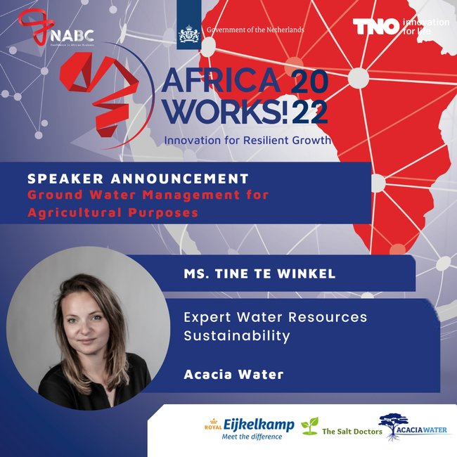 Africa Works 2022 Speaker announcement -  Acacia Water