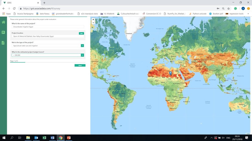 GRIS Groundwater impact scan